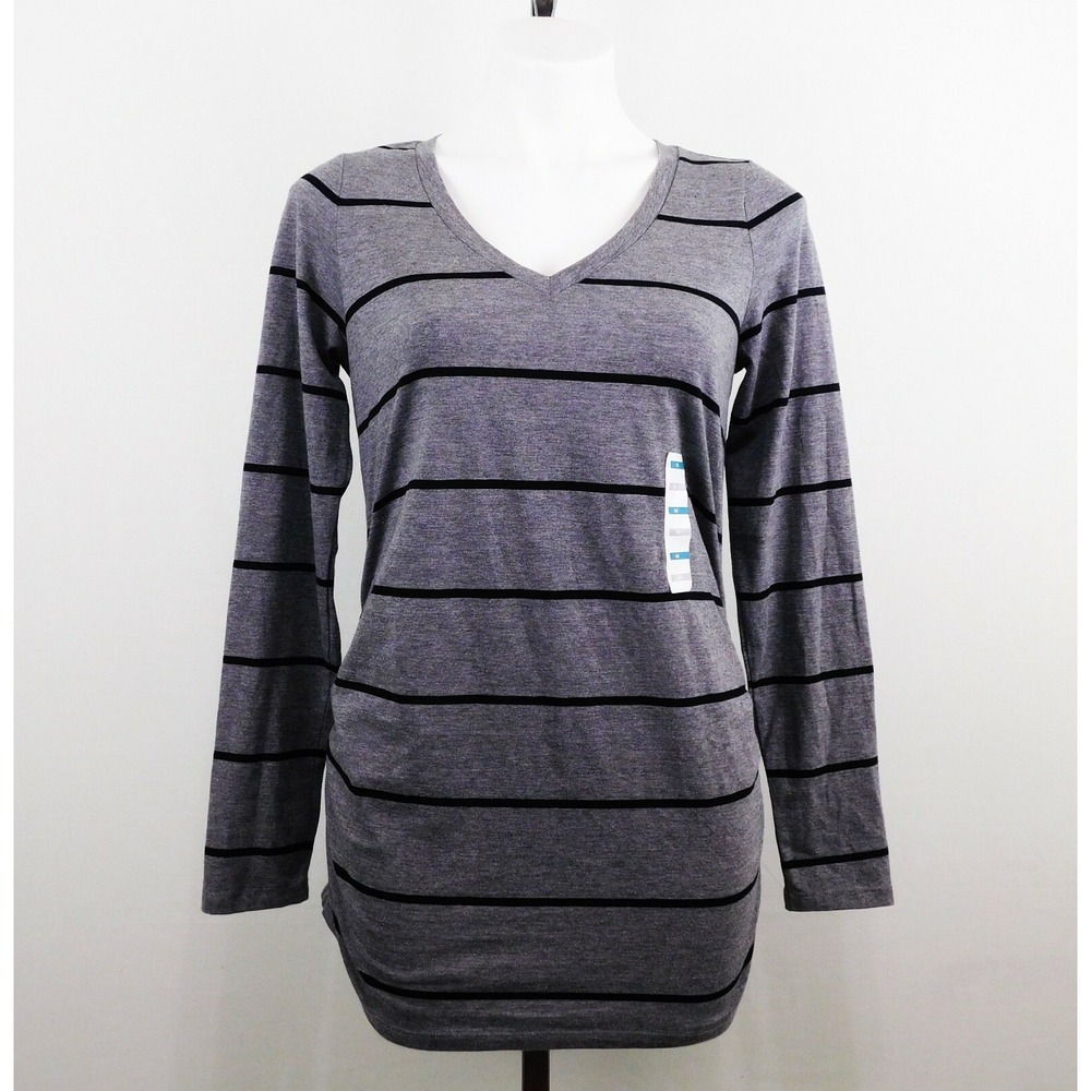 Old‎ Navy Women Shirt, Size M, Gray/Black, 60% Cotton, 40% Polyester